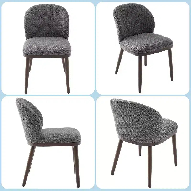 Acekool Chaises de salle à manger (lot de 2) avec pieds en bois, dossier ergonomique et capacité de 120 kg pour cuisine et salle à manger