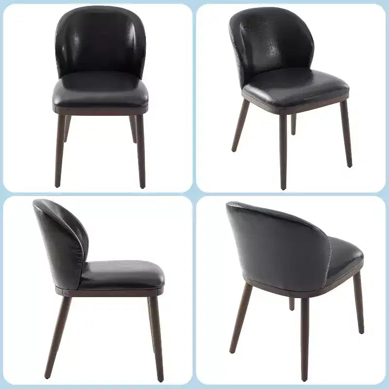Acekool Chaises de salle à manger (lot de 2) avec pieds en bois, dossier ergonomique et capacité de 120 kg pour cuisine et salle à manger