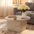 MUUEGM Table basse de ferme, table en bois rustique de 35,5 avec cadre robuste et plateau étanche pour salon