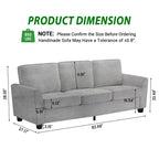 Canapé GustoWave 82 pour salon, canapé moderne confortable avec coussin d'assise de fermeté moyenne, housse amovible, canapés en tissu chenille