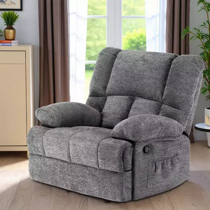 Fauteuil inclinable à bascule surdimensionné MAYEERTY Limestone pour salon