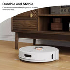 CLIHOME Meuble TV Moderne du Milieu du Siècle de 110 cm pour TV 32/45 Pouces, Centre de Divertissement avec Rangement, Table Console Multimédia, Noyer
