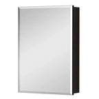 Armoire de toilette Belle avec miroir biseauté, encastrable ou murale, étagères réglables en verre trempé