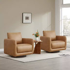 Fauteuil d'appoint pivotant moderne Spruce&Spring avec coussin de dossier amovible