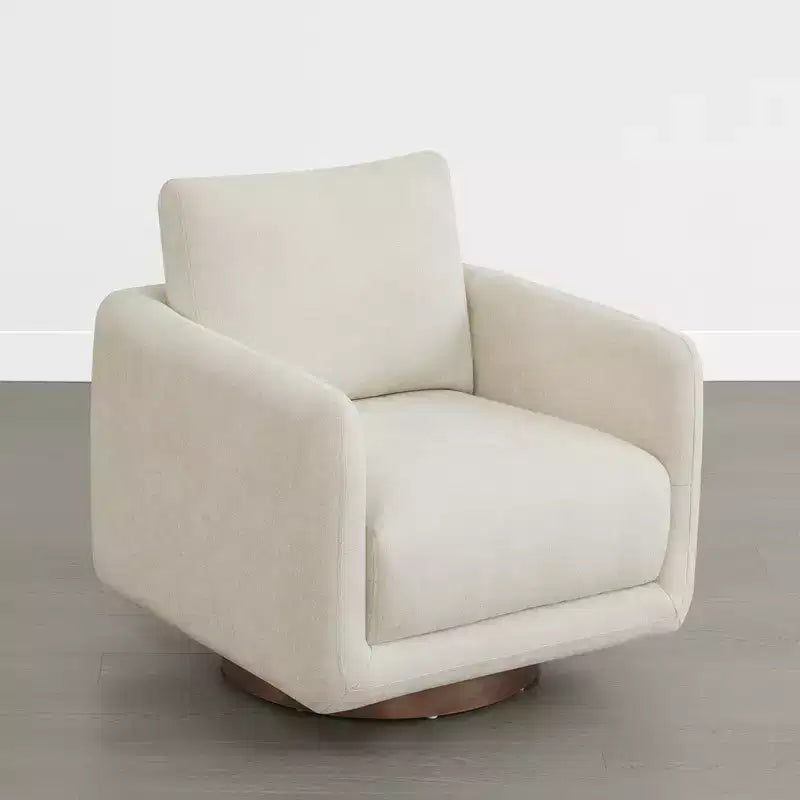 Fauteuil d'appoint pivotant moderne Spruce&Spring avec coussin de dossier amovible