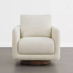 Fauteuil d'appoint pivotant moderne Spruce&Spring avec coussin de dossier amovible