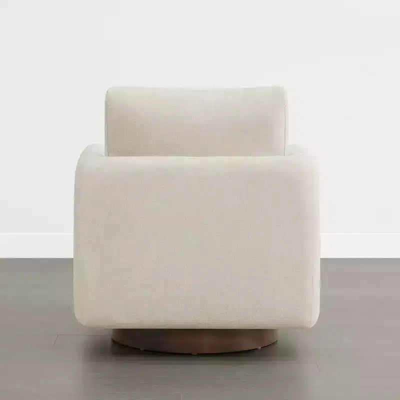 Fauteuil d'appoint pivotant moderne Spruce&Spring avec coussin de dossier amovible