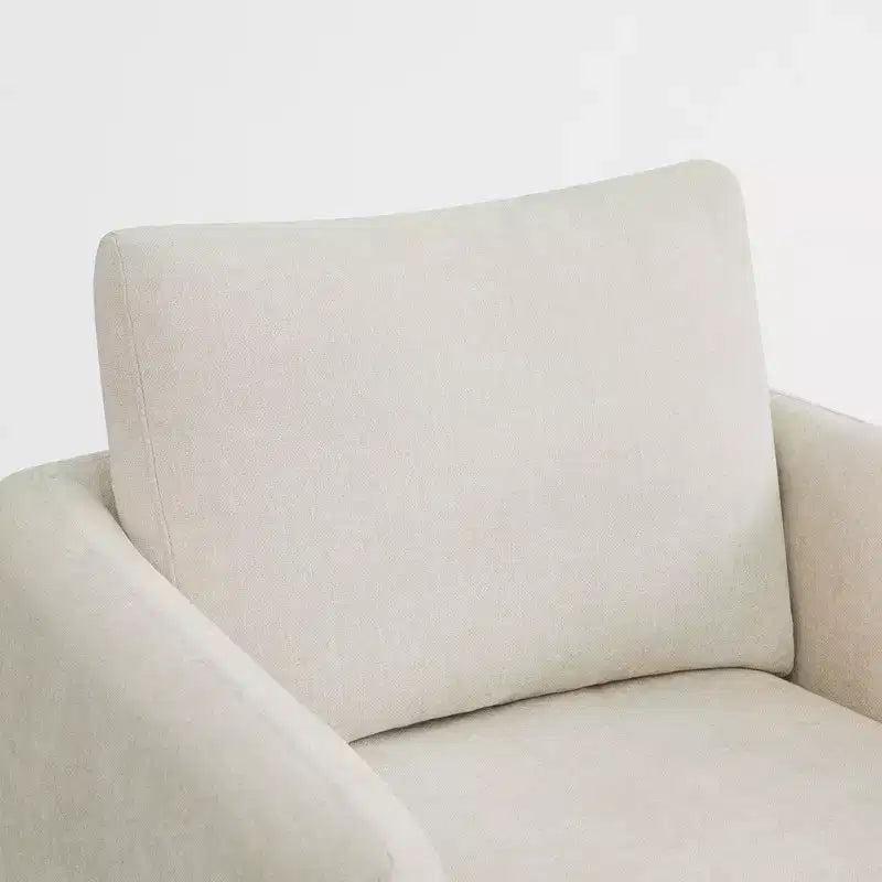 Fauteuil d'appoint pivotant moderne Spruce&Spring avec coussin de dossier amovible