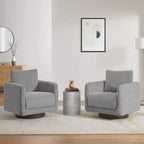 Fauteuil d'appoint pivotant moderne Spruce&Spring avec coussin de dossier amovible