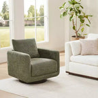 Fauteuil d'appoint pivotant moderne Spruce&Spring avec coussin de dossier amovible