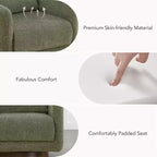 Fauteuil d'appoint pivotant moderne Spruce&Spring avec coussin de dossier amovible