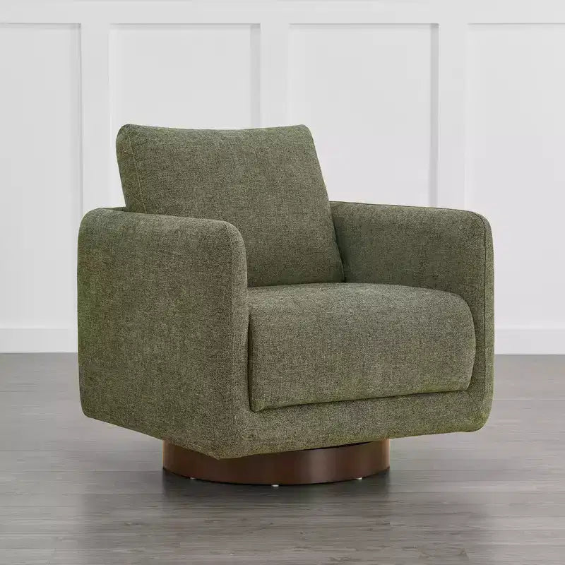 Fauteuil d'appoint pivotant moderne Spruce&Spring avec coussin de dossier amovible