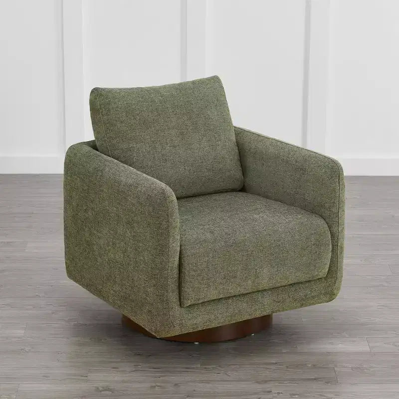 Fauteuil d'appoint pivotant moderne Spruce&Spring avec coussin de dossier amovible