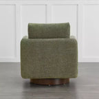 Fauteuil d'appoint pivotant moderne Spruce&Spring avec coussin de dossier amovible