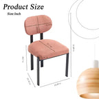 PexFix Lot de 2 chaises de salle à manger modernes Rembourrées Boucle Pieds en métal noir Orange Style Mid-Century pour cuisine ou d'appoint
