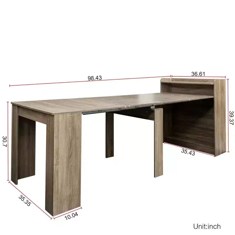 Table à manger extensible moderne Torin GDFStudio avec rangement
