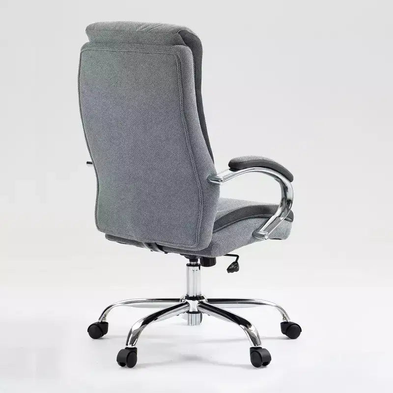 Chaise de bureau pivotante ergonomique moderne Okak avec dossier haut et accoudoirs, réglable pour bureau, étude et coiffeuse
