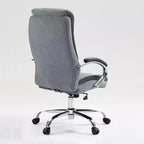 Chaise de bureau pivotante ergonomique moderne Okak avec dossier haut et accoudoirs, réglable pour bureau, étude et coiffeuse