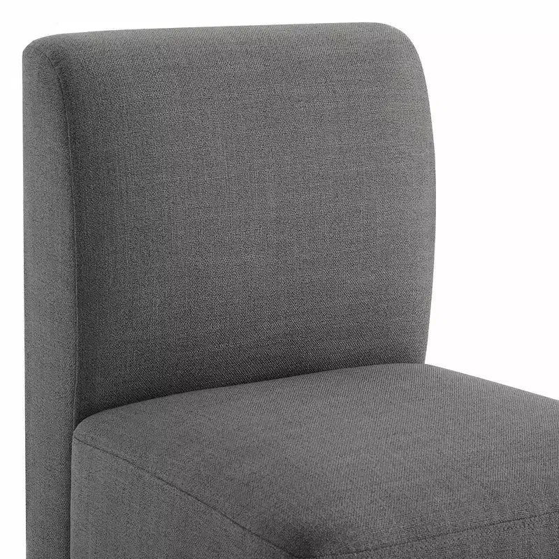 Chaises de salle à manger roulantes rembourrées Spruce&Spring avec roulettes, lot de 2