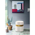 Meridian Furniture, Pouf/Tabouret en velours Hailey