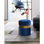 Meridian Furniture, Pouf/Tabouret en velours Hailey