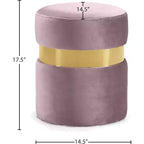 Meridian Furniture, Pouf/Tabouret en velours Hailey