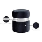 Meridian Furniture, Pouf/Tabouret en velours Hailey
