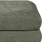 Meridian Furniture, Pouf modulaire rembourré en tissu chenille Stellar