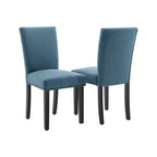 Modern Dining Chairs Set of 2, Upholstered Fabric Kitchen Chairs with Nailhead Trim, Comfortable Dining Chairs for Small Space Apartment, Home