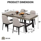 71 Table de salle à manger pour 6 à 10 personnes, table de cuisine rectangulaire de style ferme moderne, avec pieds réglables et cadre en métal robuste, pour salle à manger, salon, sans chaise