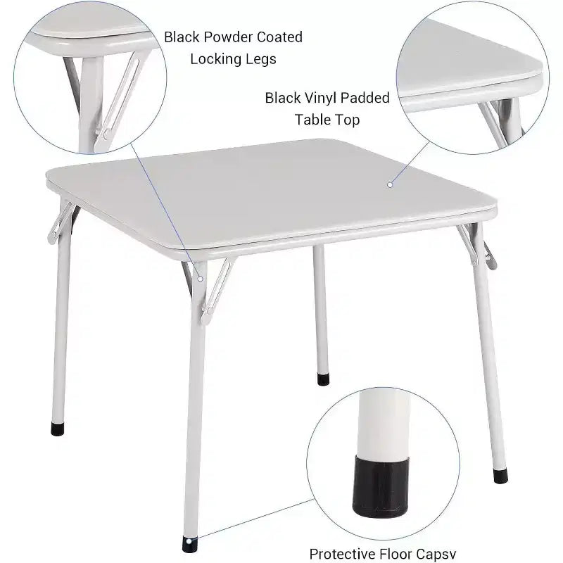 Ensemble table et chaises Acekool pour enfants – Pliable, sièges rembourrés pour jouer et manger