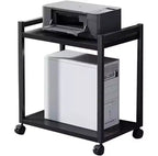 Computer Tower StandLarge Printer StandMetal Holder Cart Under Desk with 360 Rotating Wheels, Mobile Printer Table for Home and Office