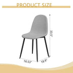 Chaises de salle à manger modernes en lin GDFStudio Selia (lot de 4)