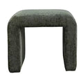 Jofran,Modern Curved Upholstered Waterfall Jacquard Petite Ottoman Bench - Set of 2