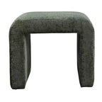Jofran,Modern Curved Upholstered Waterfall Jacquard Petite Ottoman Bench - Set of 2