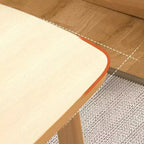 Table basse pliable Acekool, finition bois, design pliant peu encombrant, 80x50x44 cm, rangement facile, grain de bois