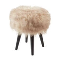 Saro Lifestyle Tabouret en fourrure d'agneau de Mongolie