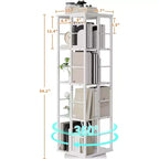 Étagère de rangement rotative en métal Acekool à 4 niveaux, avec roulement à billes à 360°, organiseur d'angle, style industriel