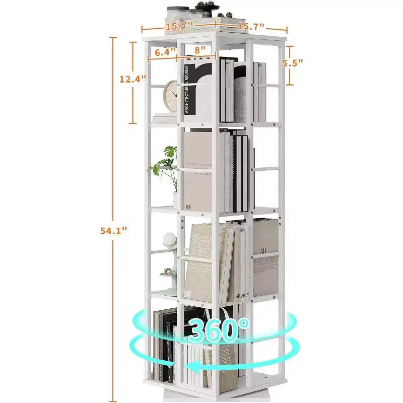 Étagère de rangement rotative en métal Acekool à 4 niveaux, avec roulement à billes à 360°, organiseur d'angle, style industriel
