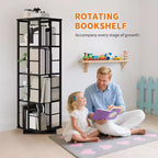 Étagère de rangement rotative en métal Acekool à 4 niveaux, avec roulement à billes à 360°, organiseur d'angle, style industriel
