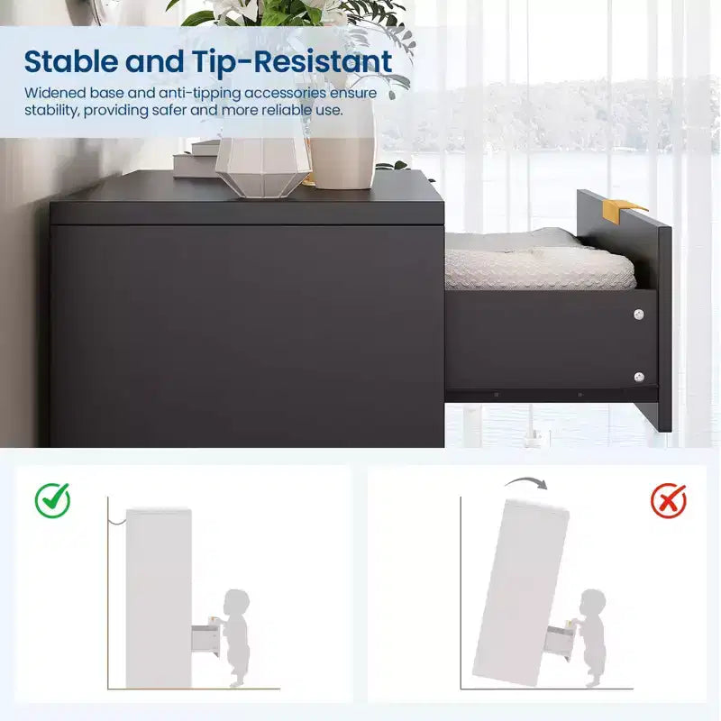 Commode 4 tiroirs pour chambre à coucher, commode en bois de 80 cm de large avec poignées dorées, organisateur de rangement, commode de placard pour chambre à coucher ou couloir