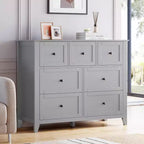 Commode à 7 tiroirs pour téléviseur de 48 pouces, meubles de rangement modernes en bois pour salon, chambre à coucher, dressing, bureau à domicile