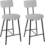 Bar Stools with Back Set of 4, High Kitchen Barstools, Counter Stools Bar Chairs with Backrest, Industrial Seat for Dining Room Kitchen Bar