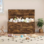 Banc de rangement décoratif Acekool, coffre d'entrée double usage avec charnière de sécurité