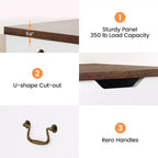 Banc de rangement décoratif Acekool, coffre d'entrée double usage avec charnière de sécurité