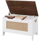 Acekool Decorative Storage Bench, Dual-Use Entryway Chest with Safety Hinge