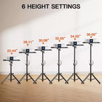 Support de projecteur, support d'ordinateur portable avec hauteur réglable de 56 à 91 cm, support de projecteur robuste, support DJ, trépied de projecteur portable