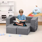 Canapé convertible pour enfant, 3 pièces, lit canapé en mousse, canapé modulaire pour chambre d'enfant ou salle de jeux