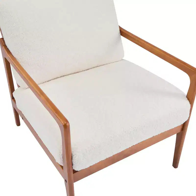 Fauteuils d'appoint scandinaves du milieu du siècle, lot de deux, structure en bois massif à dossier haut, chaises longues pour salon, chambre ou coin lecture