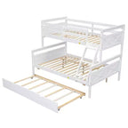 Lits superposés jumeaux sur grand format avec lit gigogne, cadre de lit superposé en bois massif pour enfants, adolescents et adultes, convertibles en 2 lits